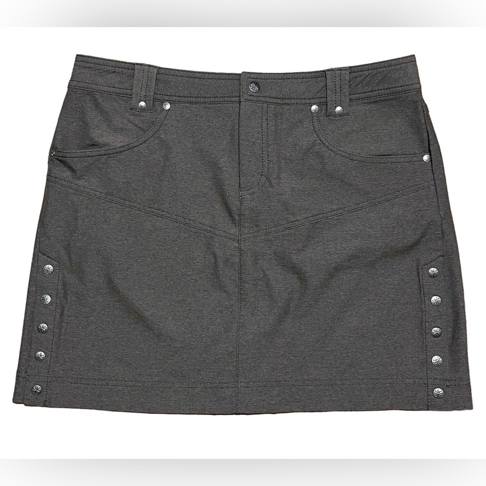 Athleta Take A Hike Snap Side Taupe Hiking Skirt in Sz 8